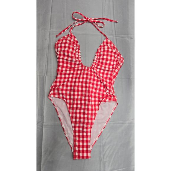 Wild Fable Size: XS (0-2) Red & White Gingham Swimwear  NWT - Picture 3 of 8